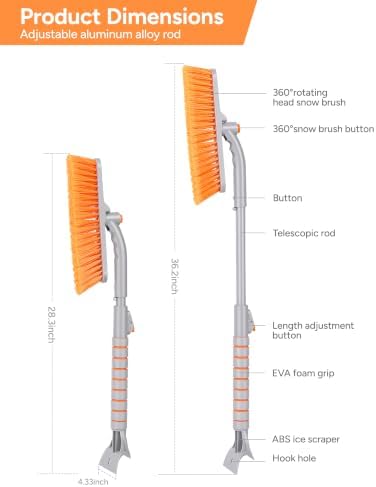 36.2" Snow Brush with Ice Scraper - Image 6