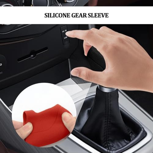 Car Gear Shift Knob Cover, Comfortable Silicone Anti-Skid Vehicle Shifter Stick - Image 3