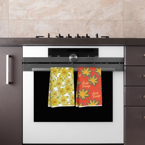 Fall Maple Leaf Trump Kitchen Towels Gifts - Image 4