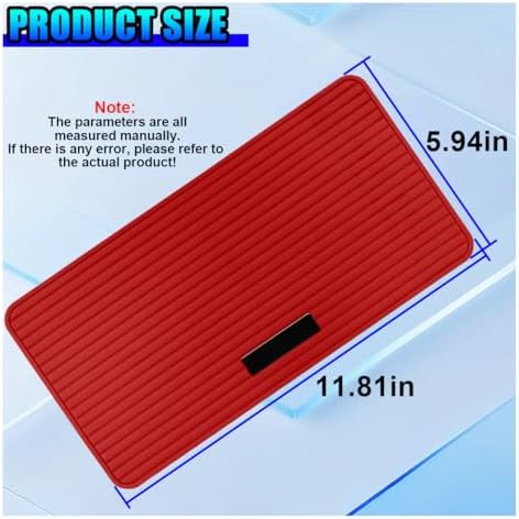 Craedli Car Dashboard Anti-Slip Mat, 11.81"×5.94" Waterproof PVC Phone Gripping - Image 2