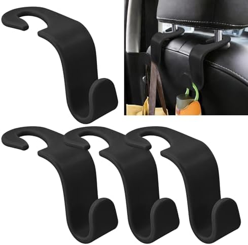 4PCS Car Seat Headrest Hooks, Car Purse Hook, Seat Back Organizer Storage by Unknown