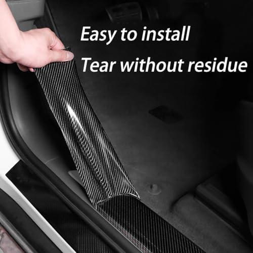 DGSL Car Door Edge Guards Door Sill Protector, 4In x 19.7Ft 5D Carbon Fiber Car - Image 4