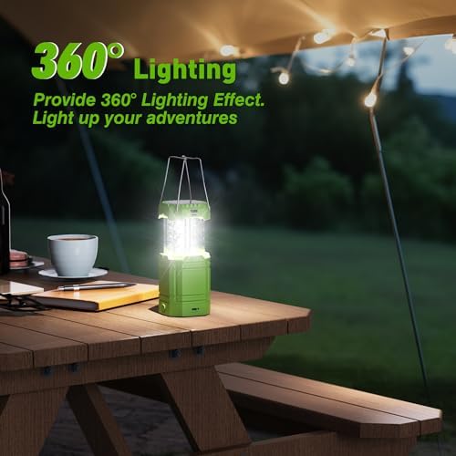 Electric Camping Lantern for Emergency, 3000mAh Solar Hand Crank Lantern - Image 6