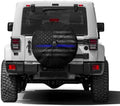 Thin Blue Line Spare Tire Cover by Foruidea