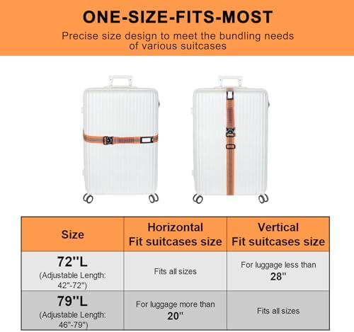 Vigorport Luggage Straps for Suitcases TSA Approved Suitcase Belt - Image 5