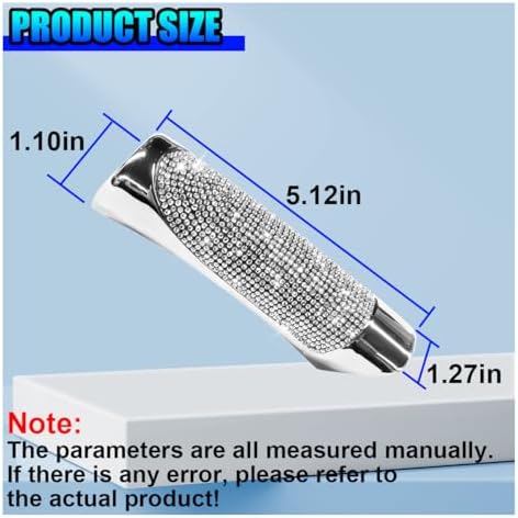 Bling Car Handbrake Cover, ABS Rhinestone Automotive Brake Levers Anti-Scratch - Image 2