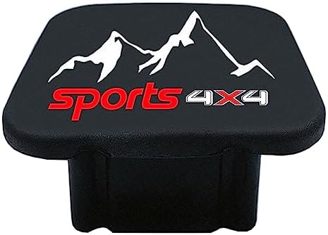 2 Inch Sports 4x4 Logo Trailer Hitch Tube Cover Plug Cap, Trailer Hitch Cover by omlkibo