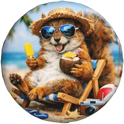 Squirrel Spare Tire Cover Weatherproof Wheel Protectors Universal Wheel Covers - Image 2