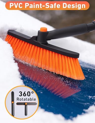 EcoNour 36" Extendable Snow Brush and Ice Scraper |3-in1 Snow Removal Brush - Image 3