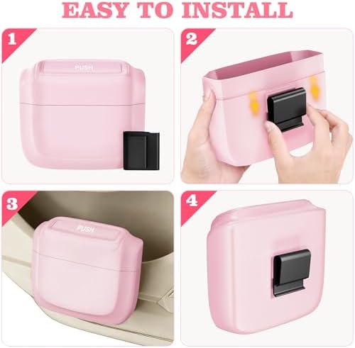 1 Pack Car Trash Can with Lid, Built-in Storage Garbage Bag - Image 6