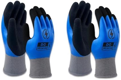 DongChu 2 Pairs Insulated Electrician Gloves 1000V Voltage Resistant Flame by DongChu