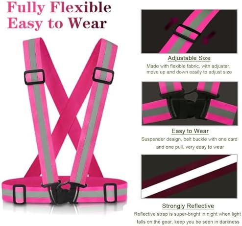 Reflective Vest Running Gear, 2-10Pack High Visible Safety VES - Image 3