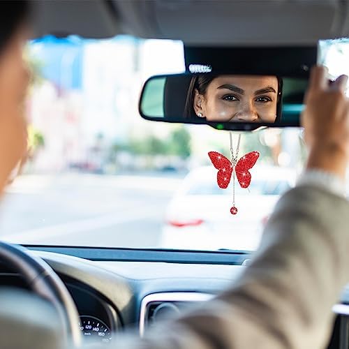 zipelo Rhinestone Butterfly Rearview Mirror Charm - Image 4