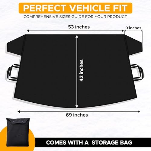 EcoNour Windshield Cover for Ice and Snow, Car Front Window Snow Cover - Image 4