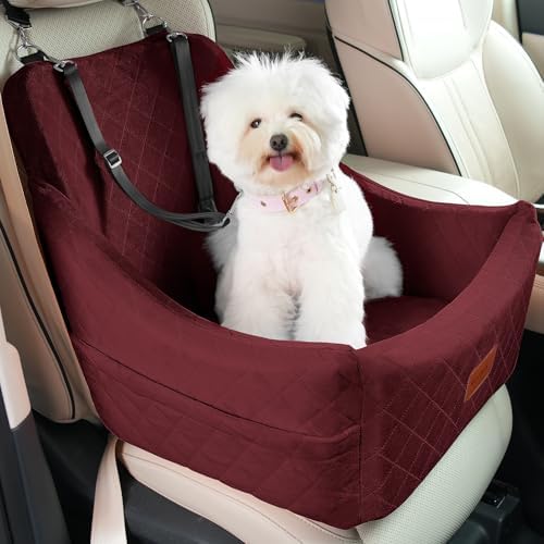 WOOAIDAGG Dog Car Seat for Medium Sized Dogs Up to 40lbs, Comfy Pet Travel Car by WOOAIDAGG