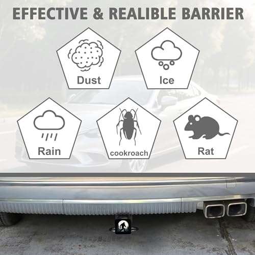 Trailer Hitch Cover Sasquatch Walking in a Forest Square 2 Inch Receiver Tube - Image 4