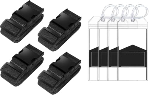 Gostwo 8 Pack Luggage Straps and Cruise Tags Set by Gostwo