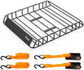 Bonnlo 250lbs Rooftop Cargo Carrier, 46×36×6inch Universal Roof Rack Basket by Bonnlo