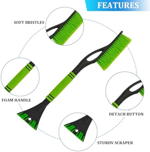 Car Snow Brush and Ice Scraper, Vehicle Windshield Scraper Deicer - Image 5