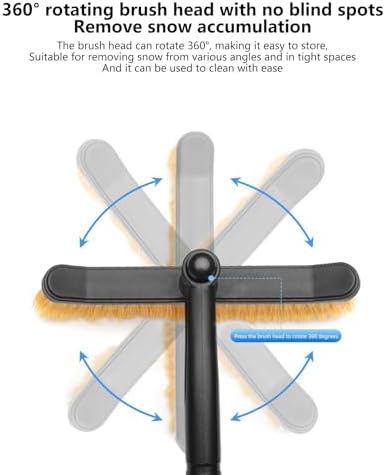 3. Heavy-Duty Ice Scraper Tool Featuring Rotatable Dense Bristles & Detachable - Image 7