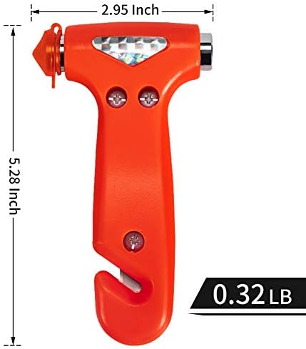 MOTORBUDDY 2-Pack Car Safety Hammer Seatbelt Cutter, Auto Emergency Escape - Image 3