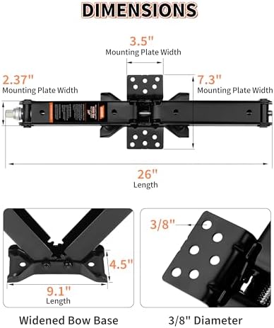 OULEME 9500 lbs RV Camper Scissor Jack - Image 2