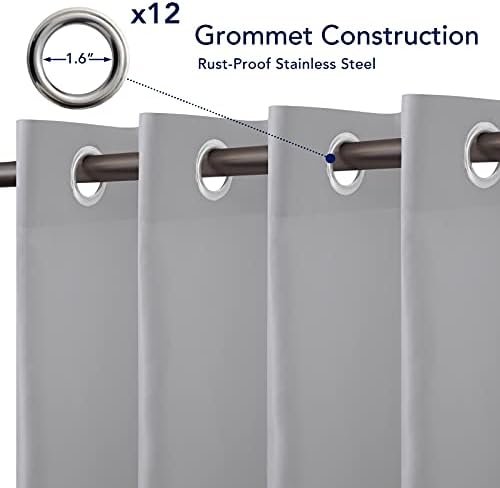 PureFit Outdoor Curtains for Patio Waterproof Weatherproof Outside Curtains - Image 4