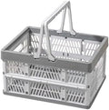 Collapsible Storage Crate with Handles, 20L Foldable Plastic Basket, Organizer by YTAONS