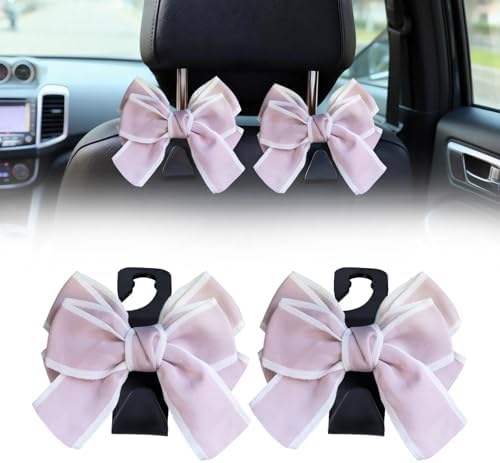 2 PCS Car Seat Headrest Hooks, Cute Bow Purse Hook Hanger by Unknown