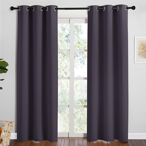 NICETOWN Greyish Purple Blackout Curtains, 2 Panels by NICETOWN