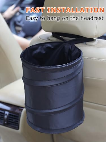 Ginsco 2Packs 2 Gallons New Leakproof Car Trash Can, Compact Trash Can Pop-up - Image 4