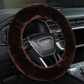 Fluffy Fur Wool Sheepskin car Steering Wheel Cover, Fuzzy Protector by OGLAND