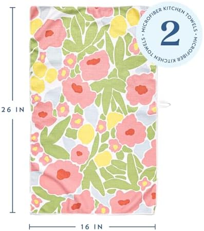 ELYN Microfiber Kitchen Dish Towel Set, Quick-Dry & Absorbent Waffle Weave - Image 2