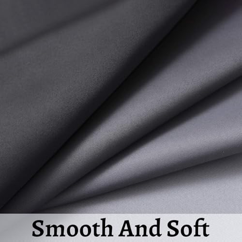 SimpleHome Ombre Gradient Black White to Gray Curtains - Image 5