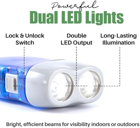 Evelots 48-Pack Hand Crank Flashlights - Image 2