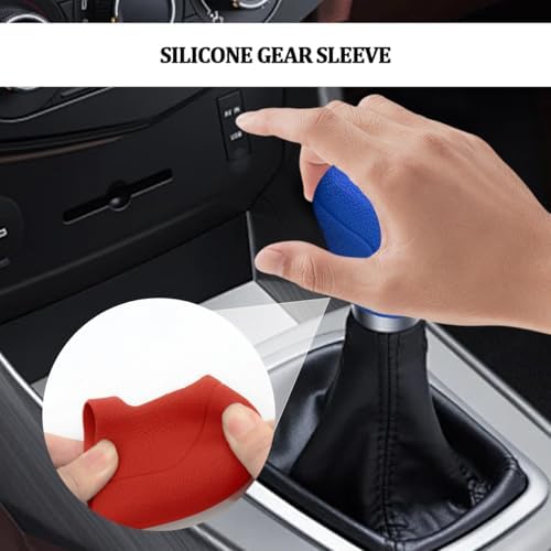 Car Gear Shift Knob Cover, Comfortable Silicone Anti-Skid Vehicle Shifter Stick - Image 3
