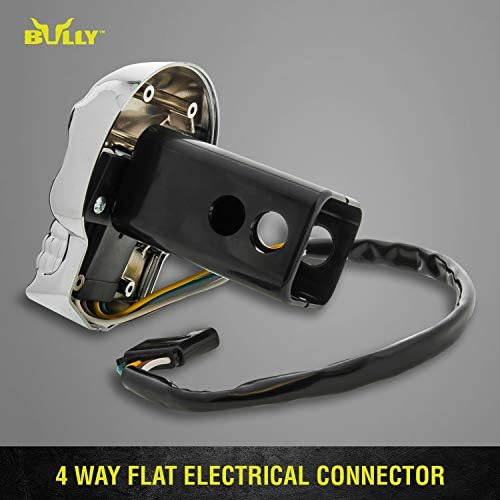 Bully CR-018 Chrome ABS Plastic Universal Fit Truck Skull LED Brake Light Hitch - Image 4