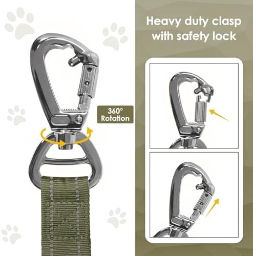 AUBELL Tactical Dog Leash Heavy Duty, 4-6ft No Pull Bungee Leash - Image 3