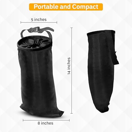 EcoNour 2 Pack Car Trash Bag | Washable Back Seat Hanging Bag - Image 3