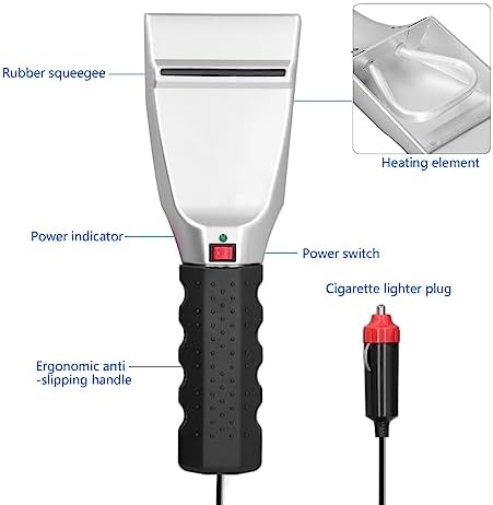 Car Window Snow Scraper, 12V Auto Heated Snow Shovel Electric Ice Scrapers - Image 7