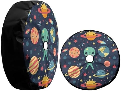 Alien Planet Stars UFO Spare Tire Cover - Image 3