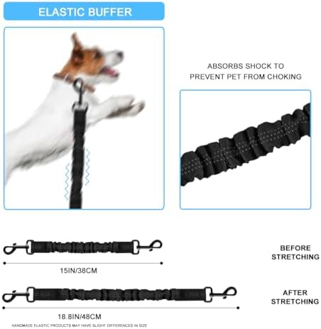 Dog Seat Belt for Bike Basket, Shock Absorbing Lead Bicycle Safety Leash - Image 4