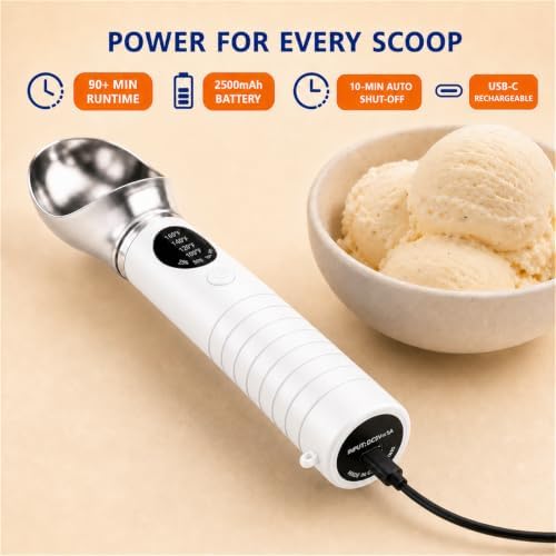 Heated Ice Cream Scoop Rechargeable, Electric Ice Cream Scooper - Image 5