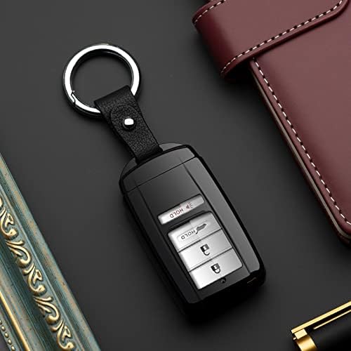 Compatible with Acura Key Fob Cover Key Chain TLX RLX NSX RDX MDX ILX PLX Black - Image 5
