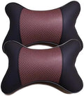 Car Neck Pillows Both Side Pu Leather 2pieces Pack Headrest Fit by Professinalcaraccessories