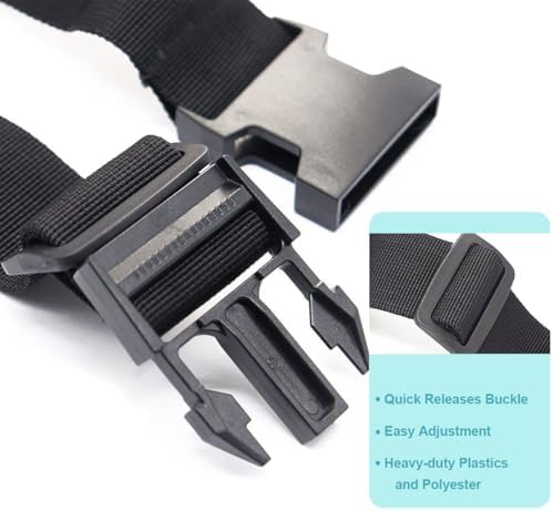 Luggage Straps for Suitcases, Travel Belt Multiple Connector, 2 Pack Black - Image 2