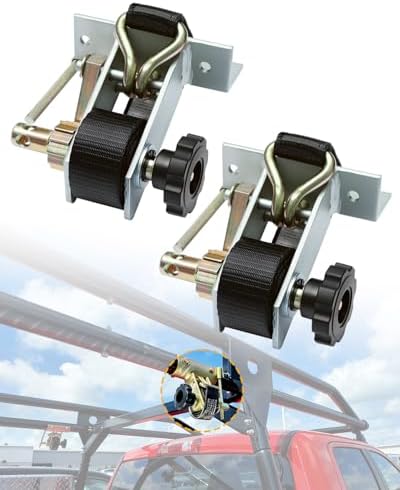 Pipe Rack Ratchet Straps, Ladder Rack Straps, Truck/Roof/Lumber Rack Straps by Gledewen