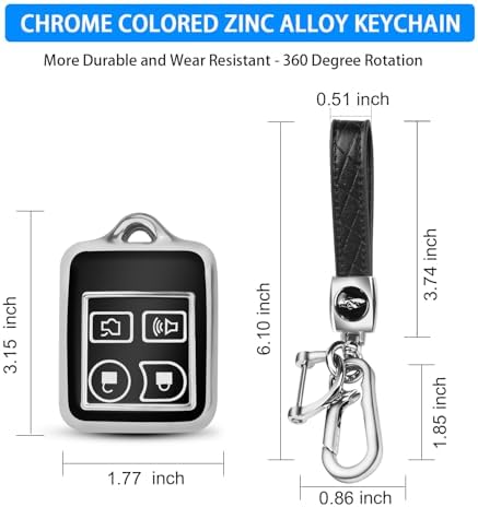QBUC for Ford 4 Buttons Key Fob Cover - Image 3