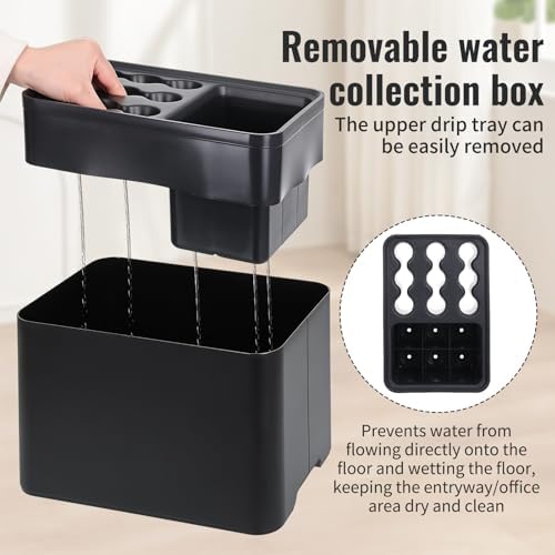 15 Umbrella Holder with Drip Tray, Umbrella Storage Indoor, Umbrellas Stand - Image 4