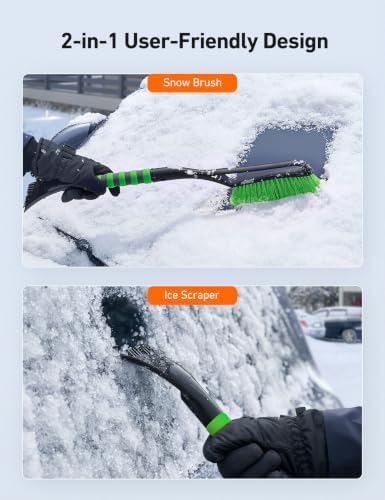 AstroAI 27" 2-in-1 Detachable Snow Brush & Ice Scrapers - Image 2
